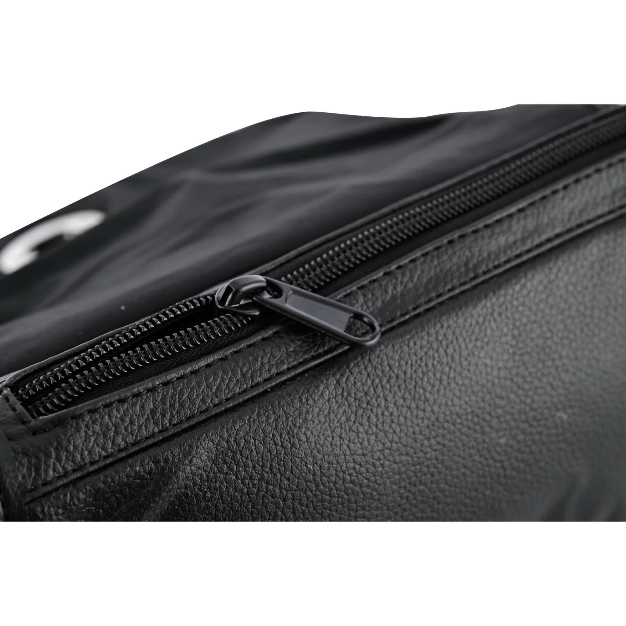 DS Women's Black Construction Leather Purse/Shoulder Bag Purses Renegade Classics