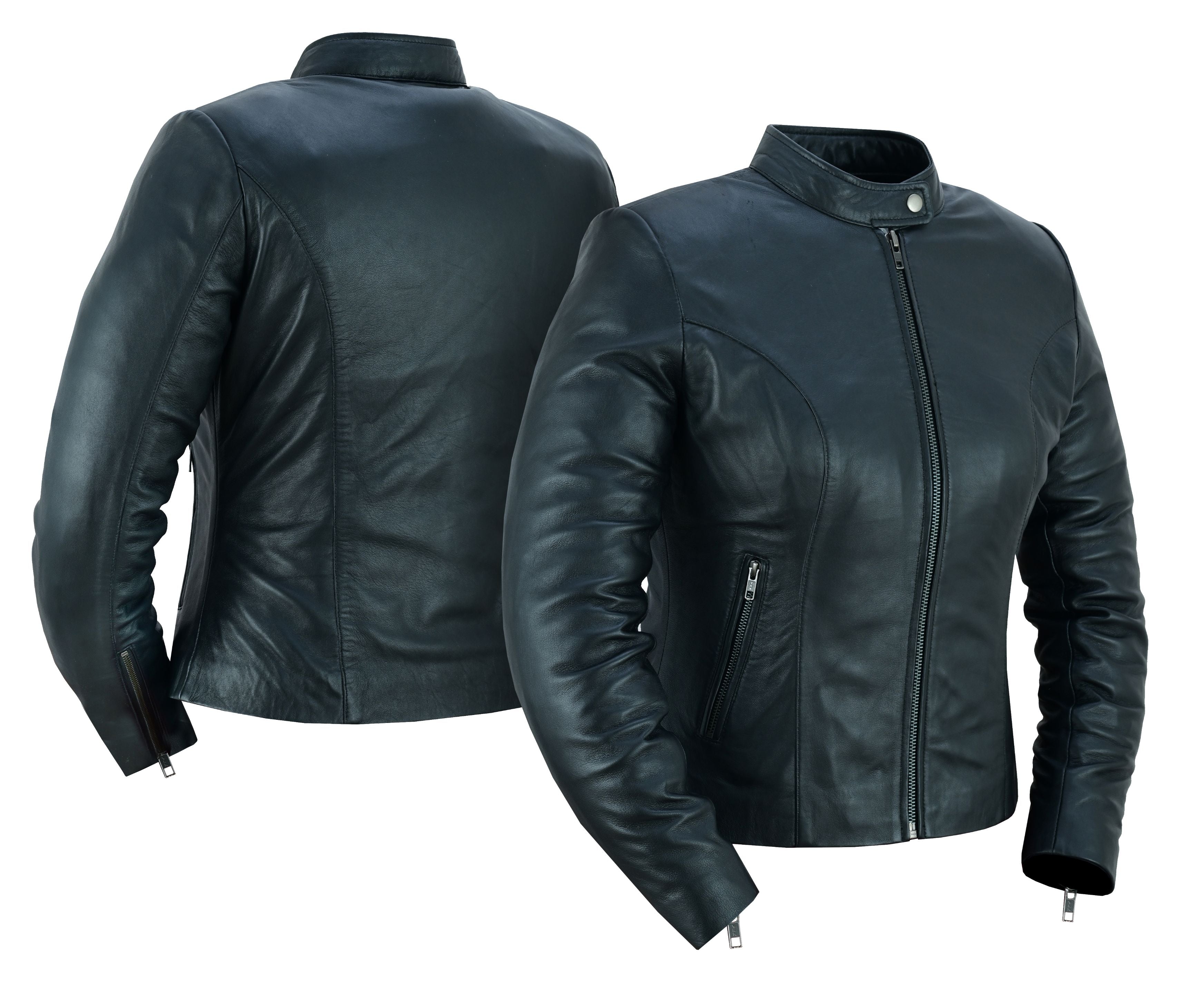 Sunstorm Women's Leather Motorcycle Jacket Women's Leather Jackets Renegade Classics