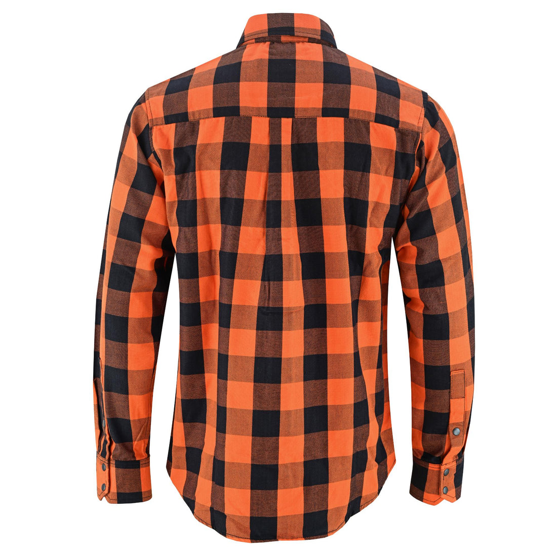 Alpha Check Men's Elite Plaid Flannel Shirt - Orange and Black