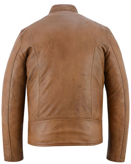 Sahara Men's Brown Fashion Leather Jacket Men's Leather Jackets Renegade Classics