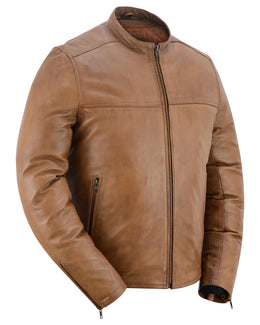 Sahara Men's Brown Fashion Leather Jacket Men's Leather Jackets Renegade Classics