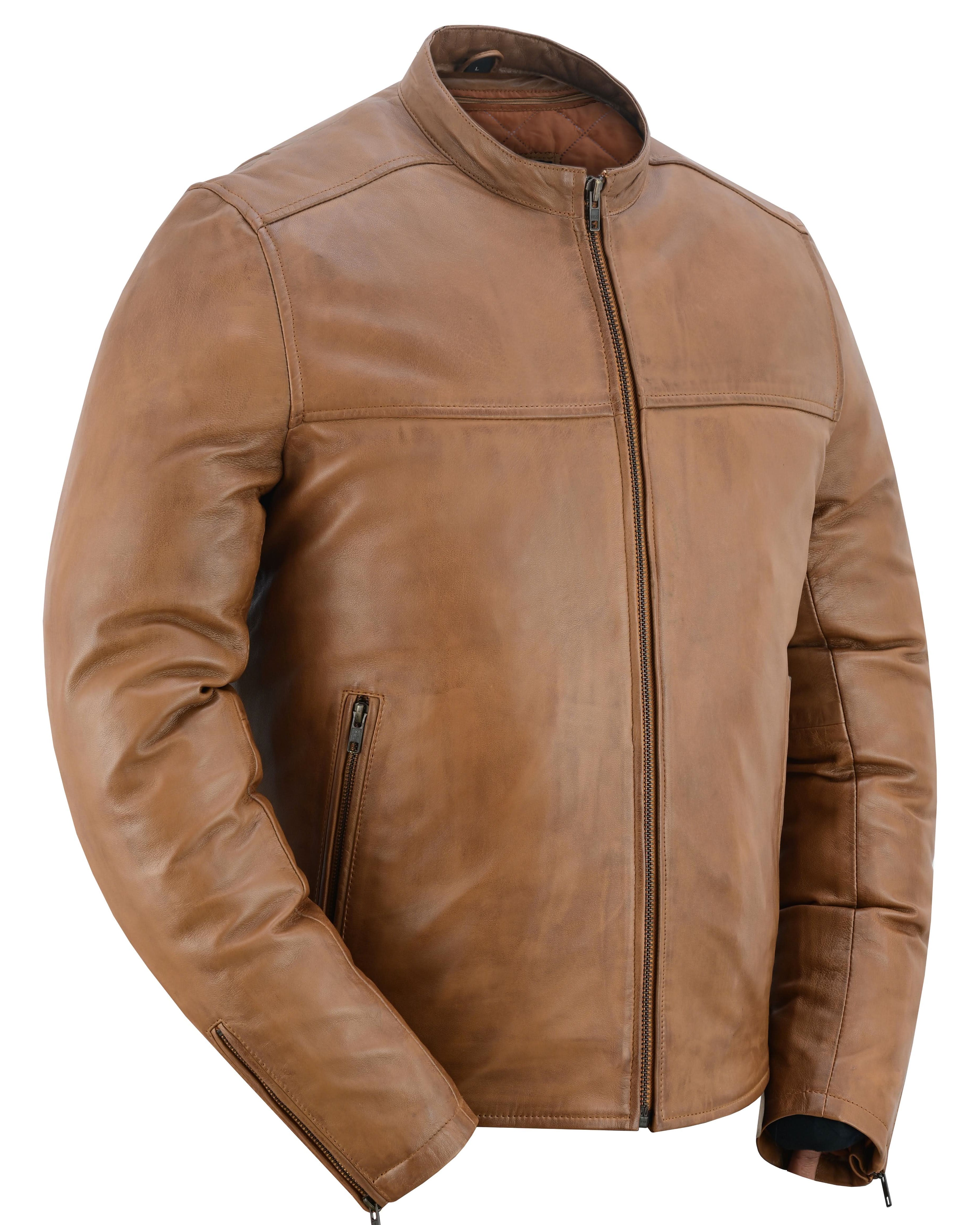 Sahara Men's Brown Fashion Leather Jacket Men's Leather Jackets Renegade Classics