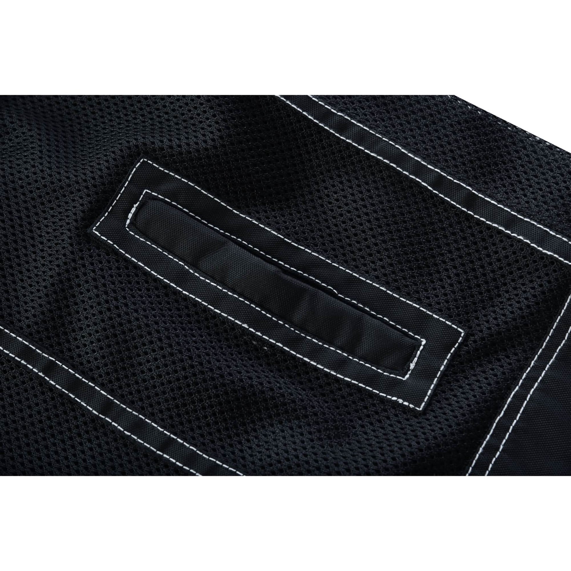 Men's Black Mesh Textile Vest with White Paisley Liner Renegade Classics