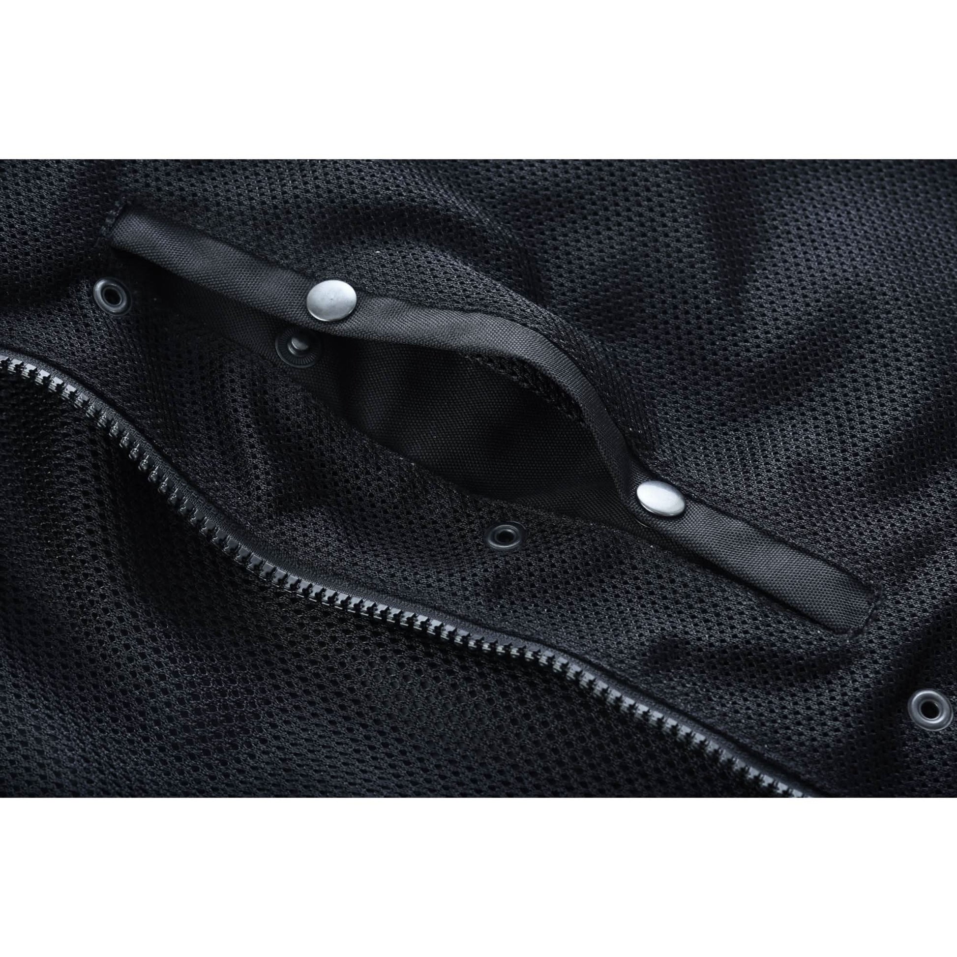 Men's Black Mesh Textile Vest with White Paisley Liner Renegade Classics