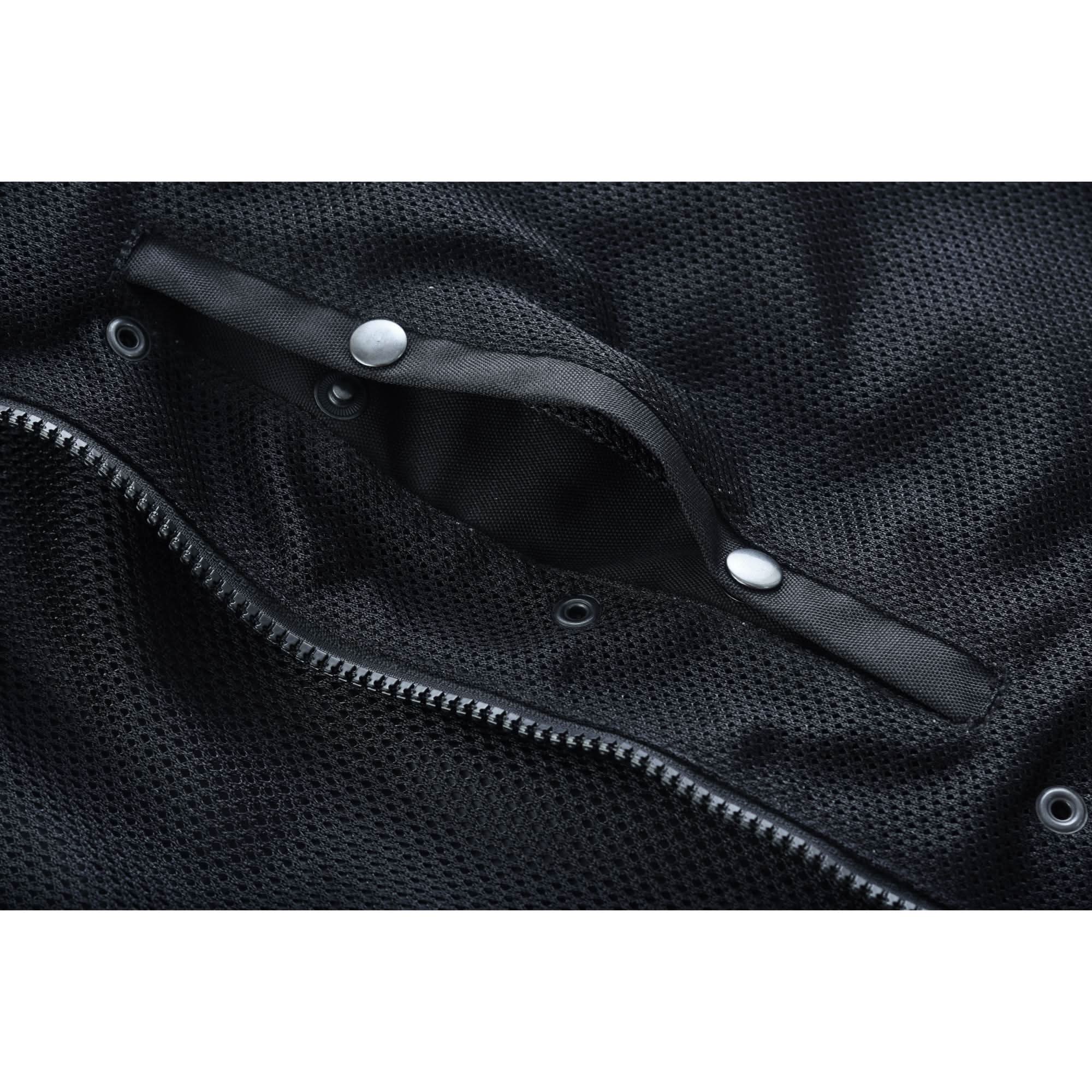 Men's Black Mesh Textile Vest with White Paisley Liner Renegade Classics