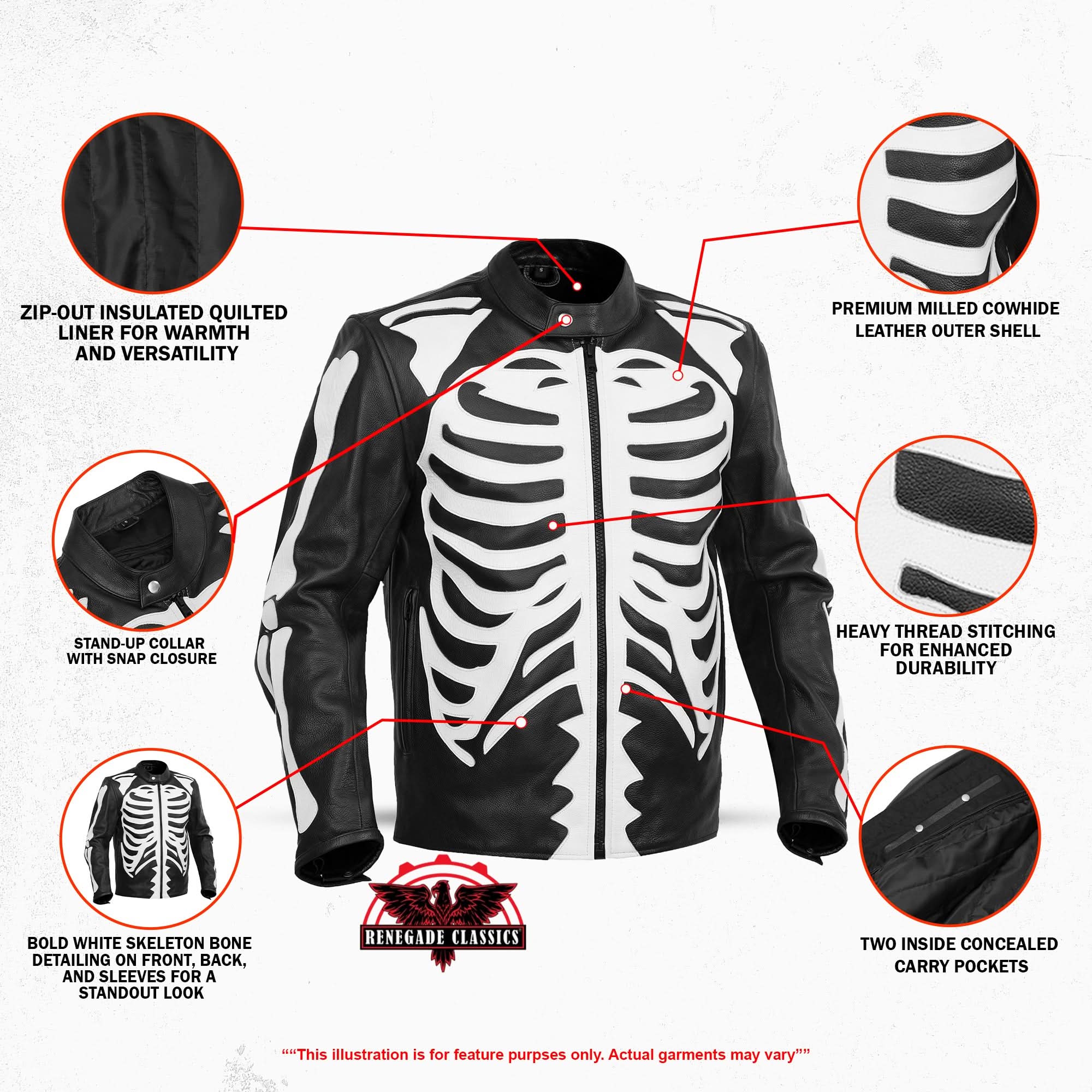 Skull Sprint™ Men’s Leather Jacket