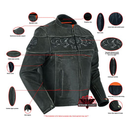 Draven Men's Leather Motorcycle Jacket