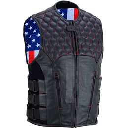 DS Patriot Wheels Men's Leather Vests Renegade Classics