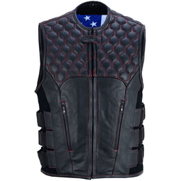 DS Patriot Wheels Men's Leather Vests Renegade Classics