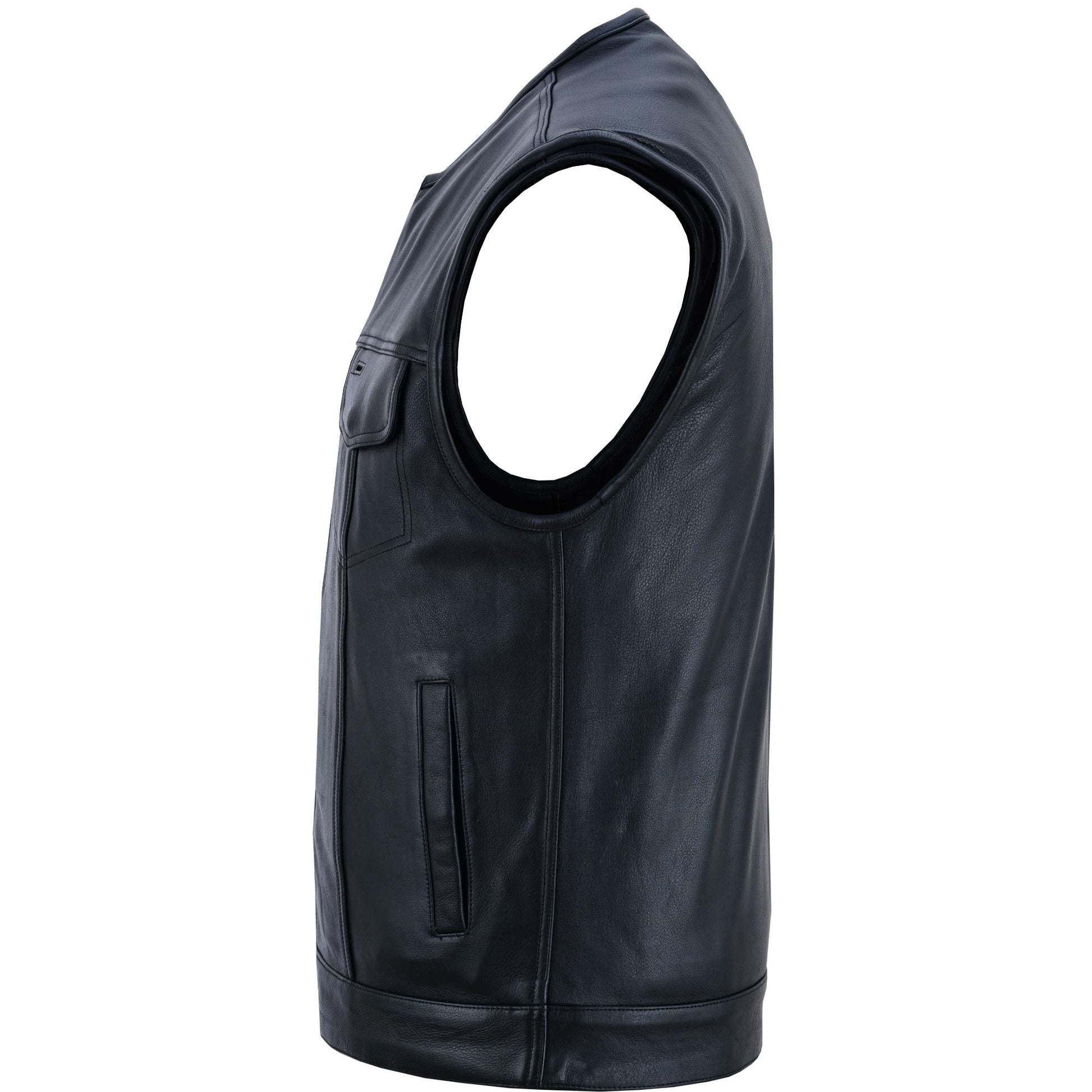 Biker champ Men's Biker Leather Vest Men's Leather Vests Renegade Classics
