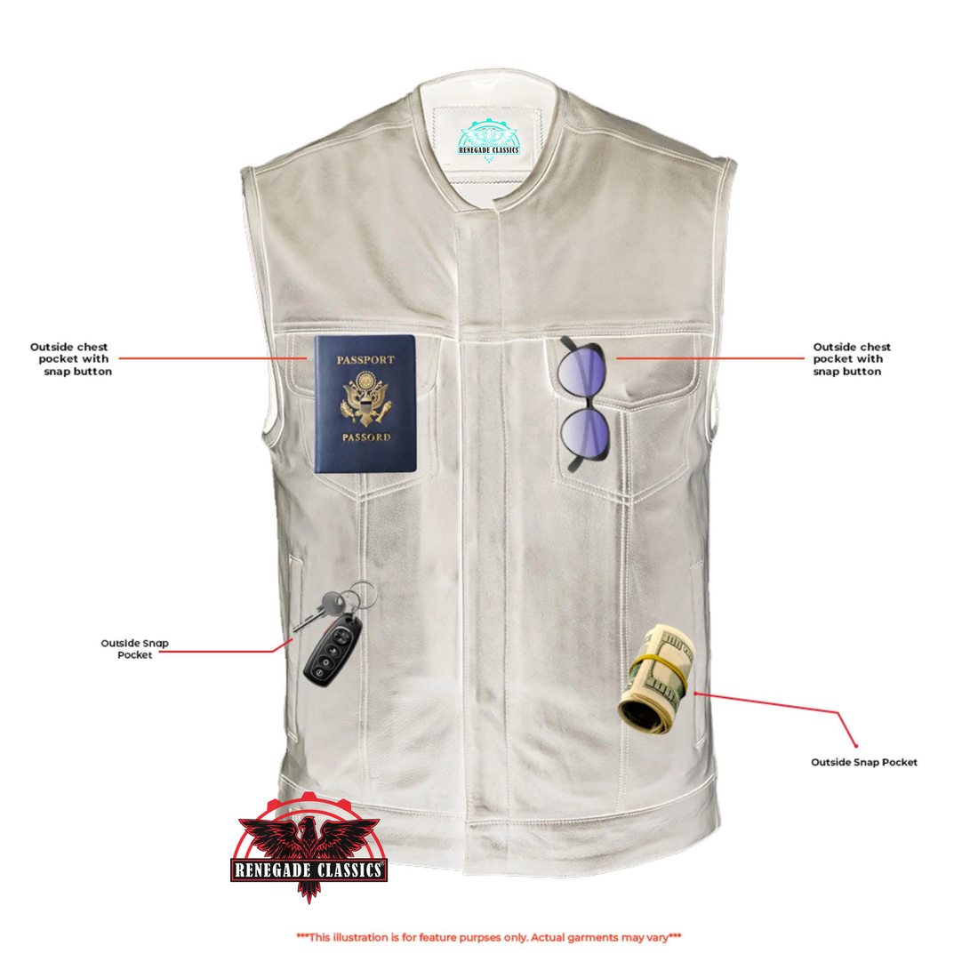 Biker champ  Men's Biker  Leather Vest