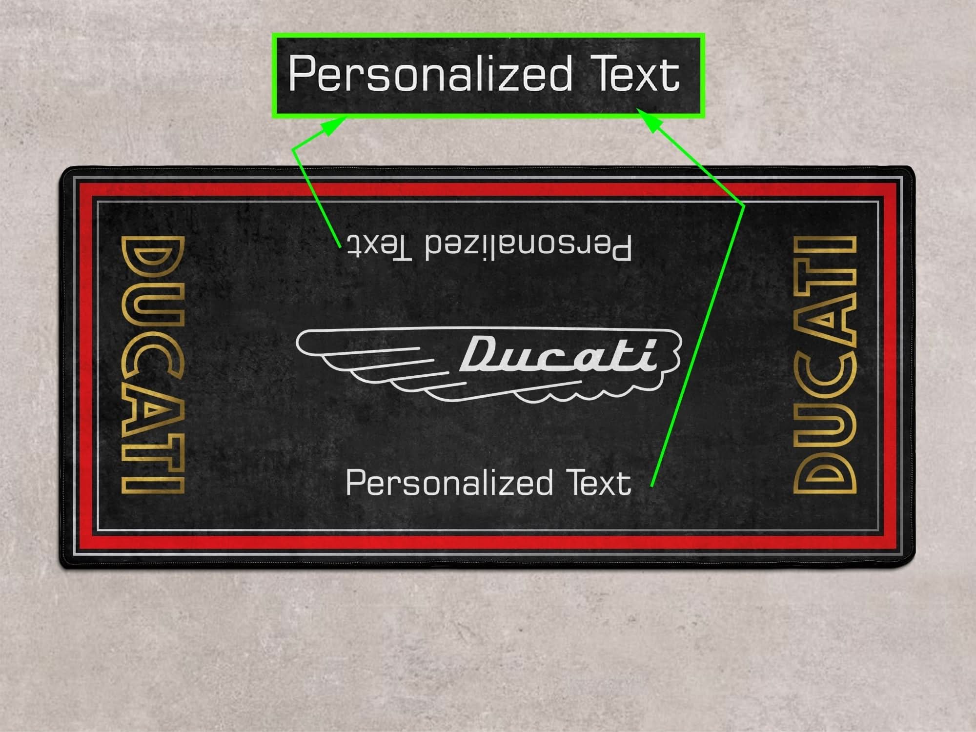 Designed Pit Mat for Ducati Classic Logo Motorcycle - MM7224