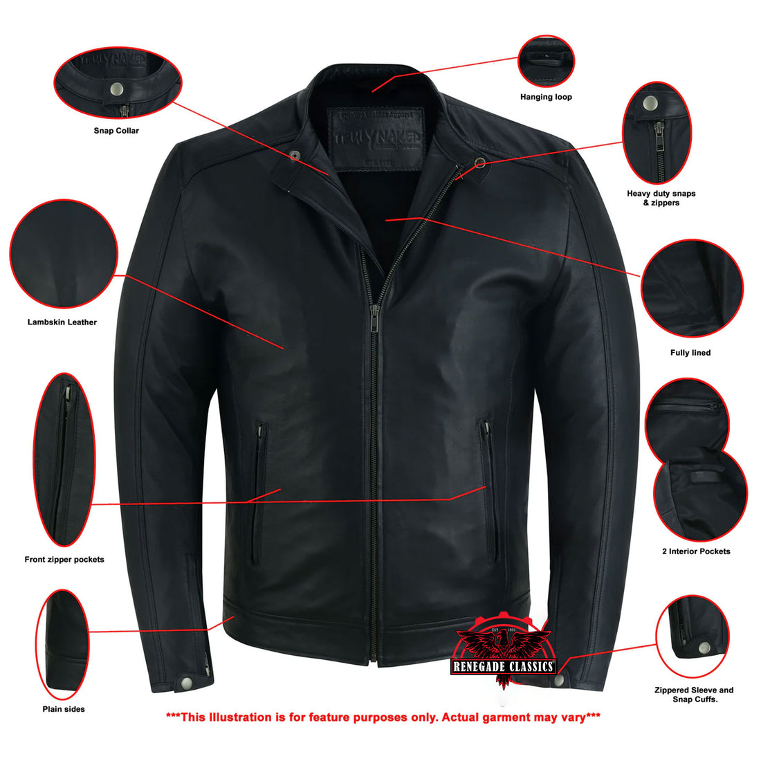 Duke Men's Fashion Lambskin Leather Jacket