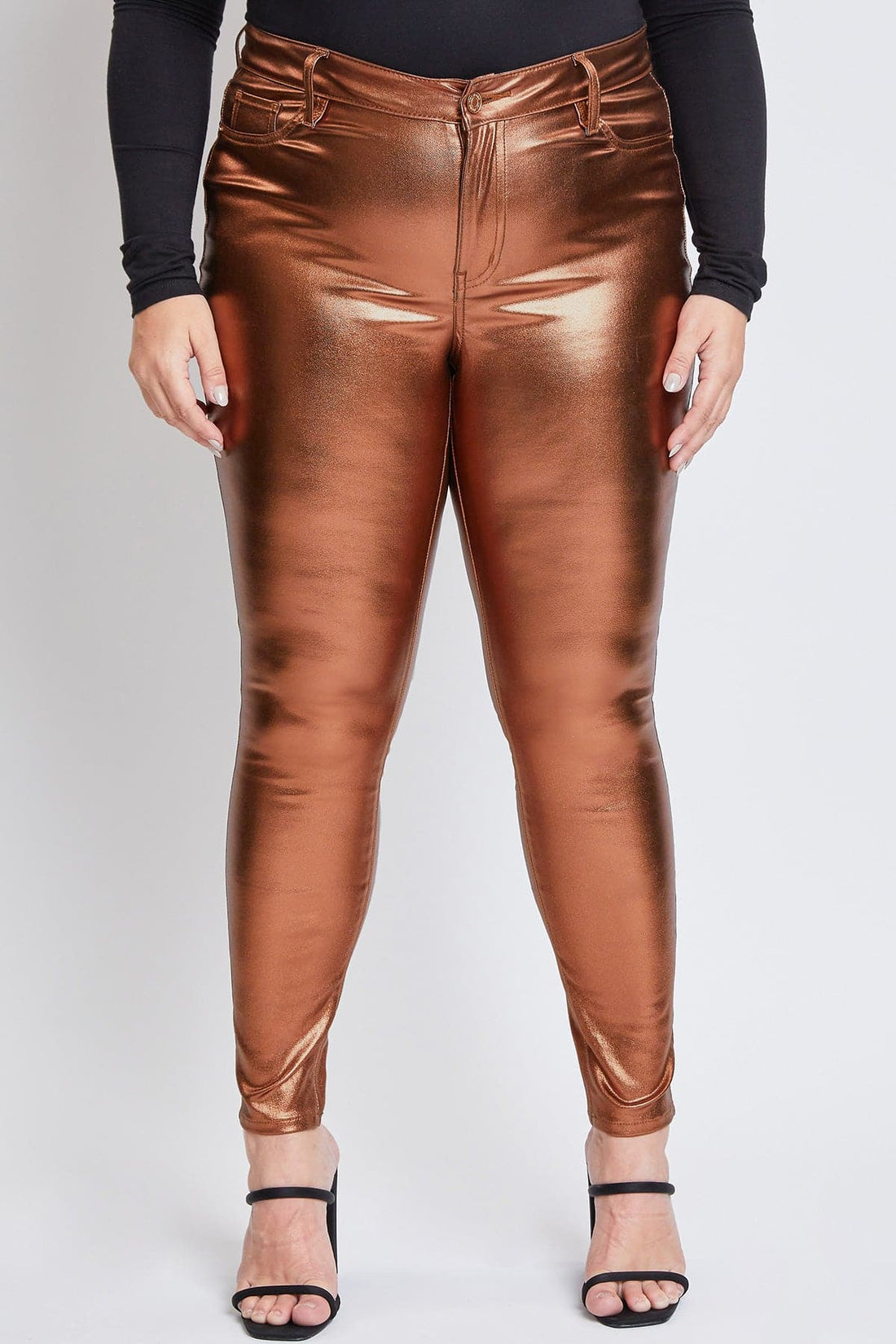 Women's Plus Hyperstretch Metallic Skinny Pants