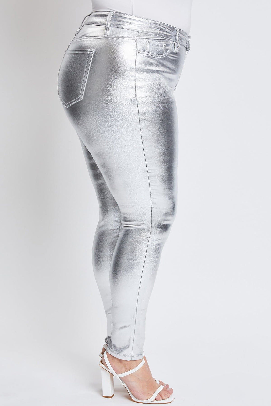 Women's Plus Hyperstretch Metallic Skinny Pants