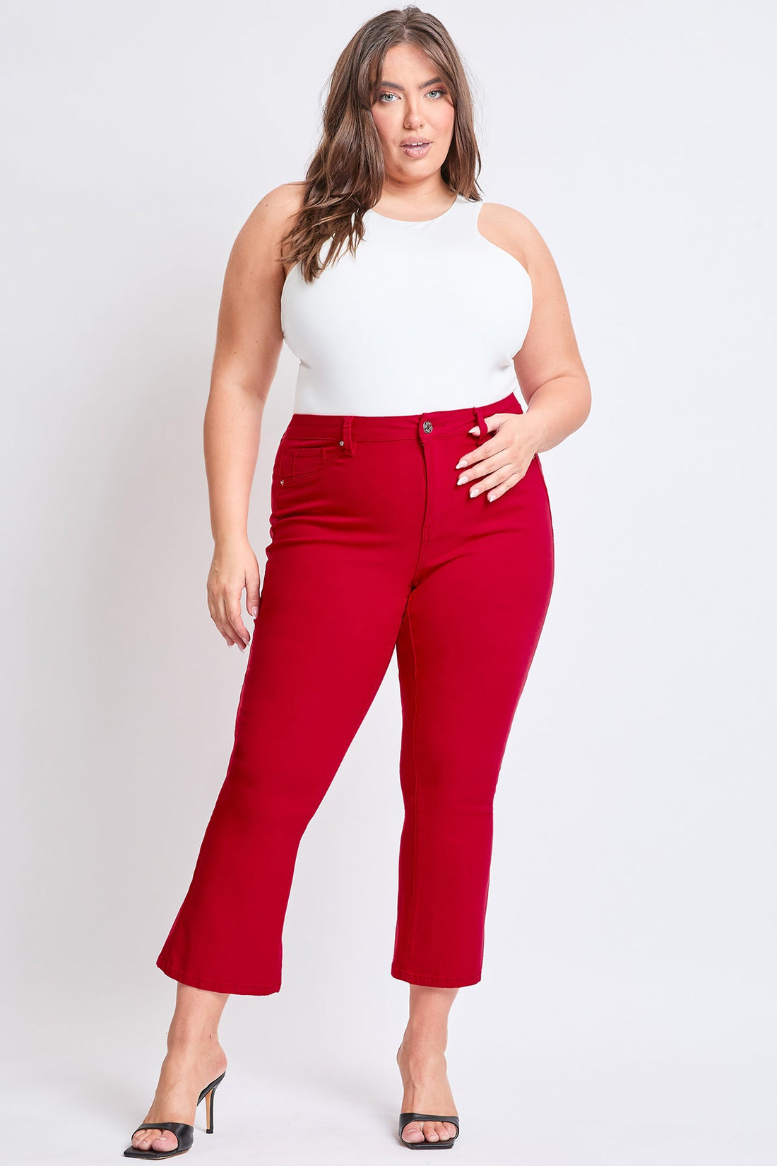 Women's Plus Hyperstretch Cropped Kick Flare Pants