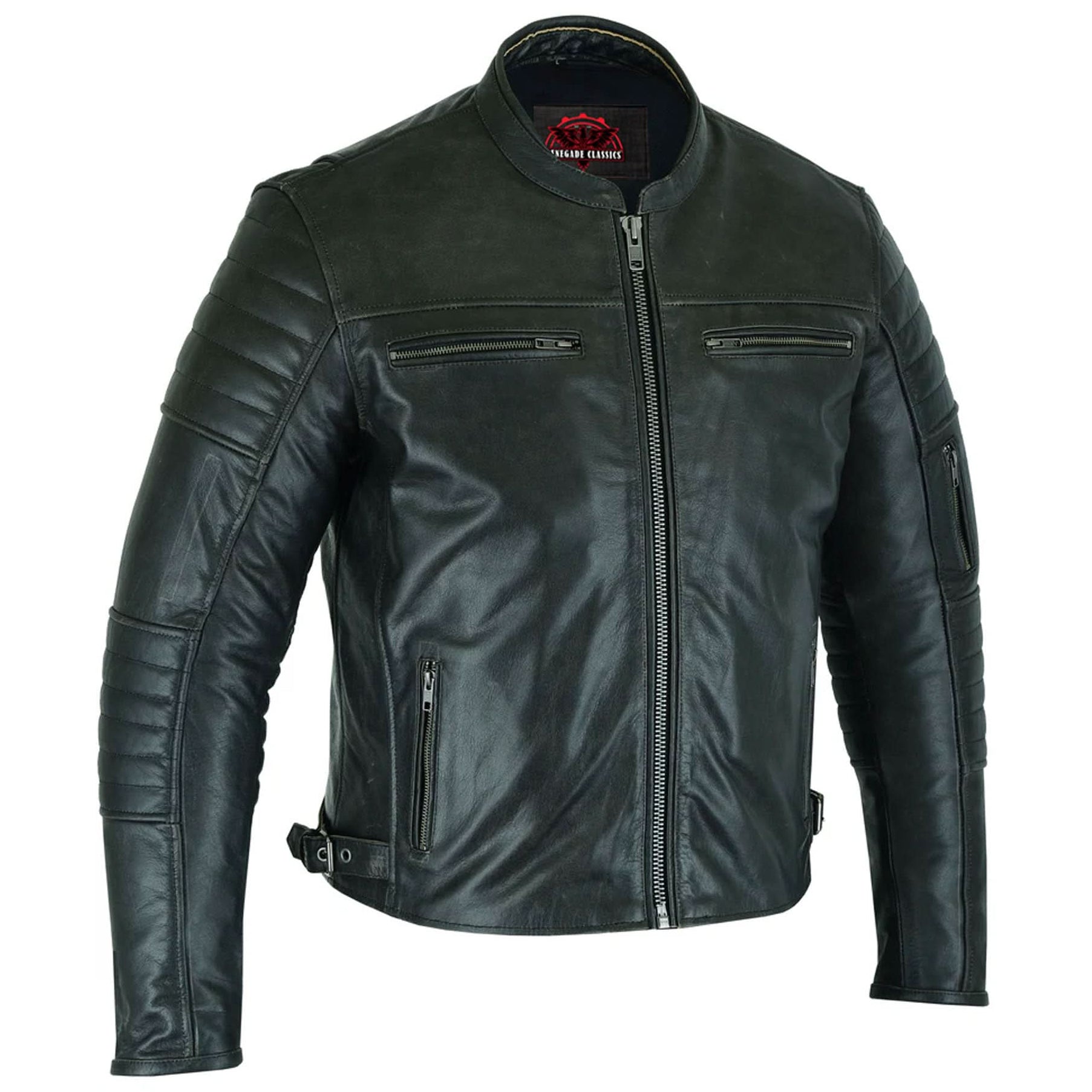 Ferro Men's  Leather Scooter Jacket