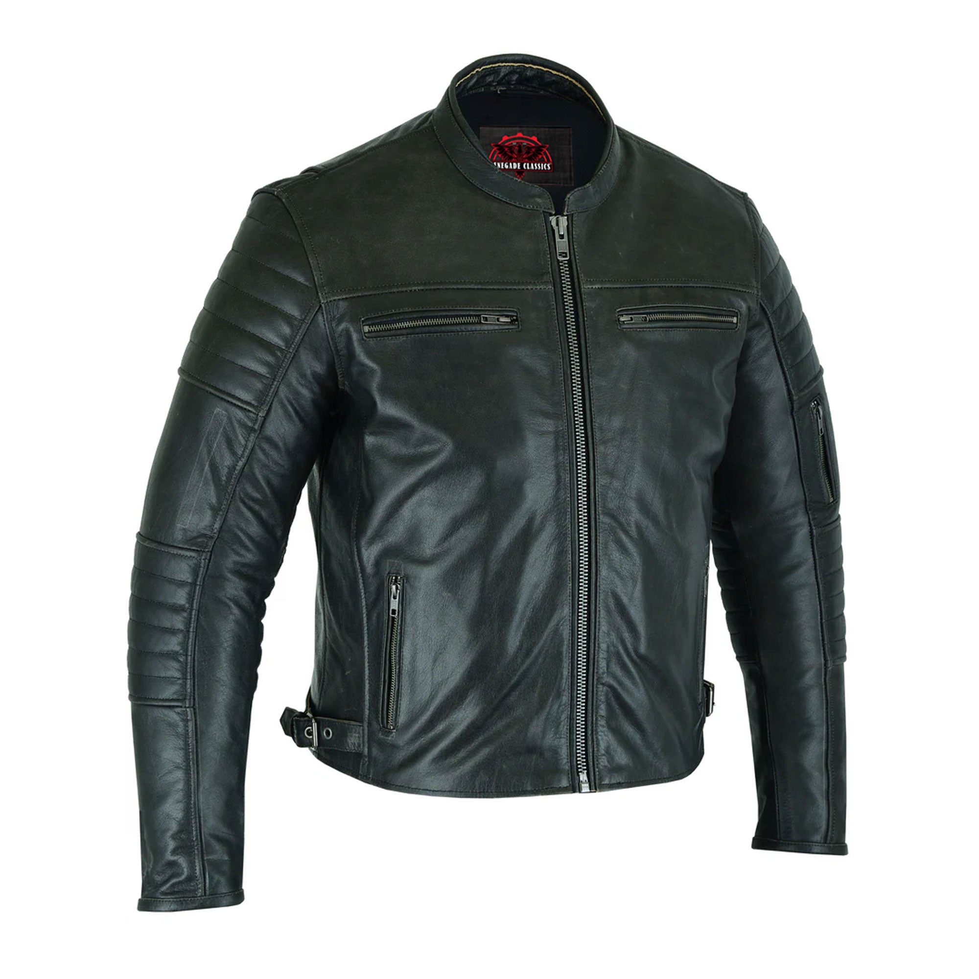 Ferro Men's  Leather Scooter Jacket