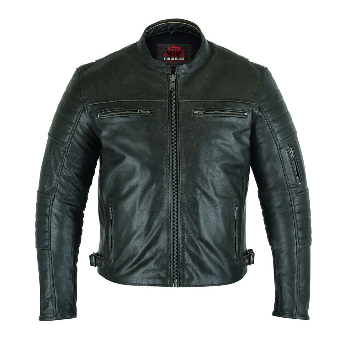 Ferro Men's  Leather Scooter Jacket