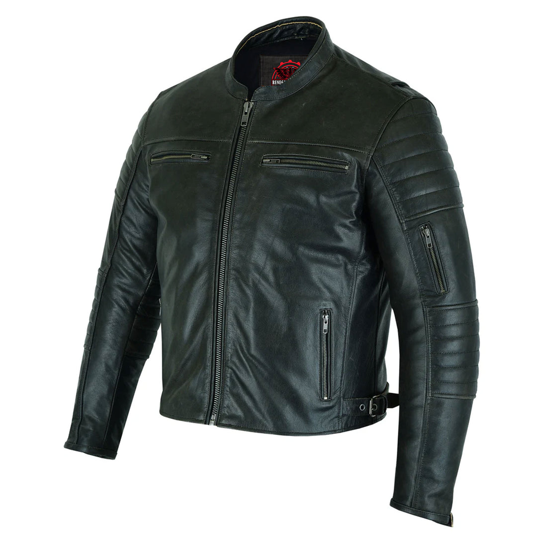 Ferro Men's  Leather Scooter Jacket