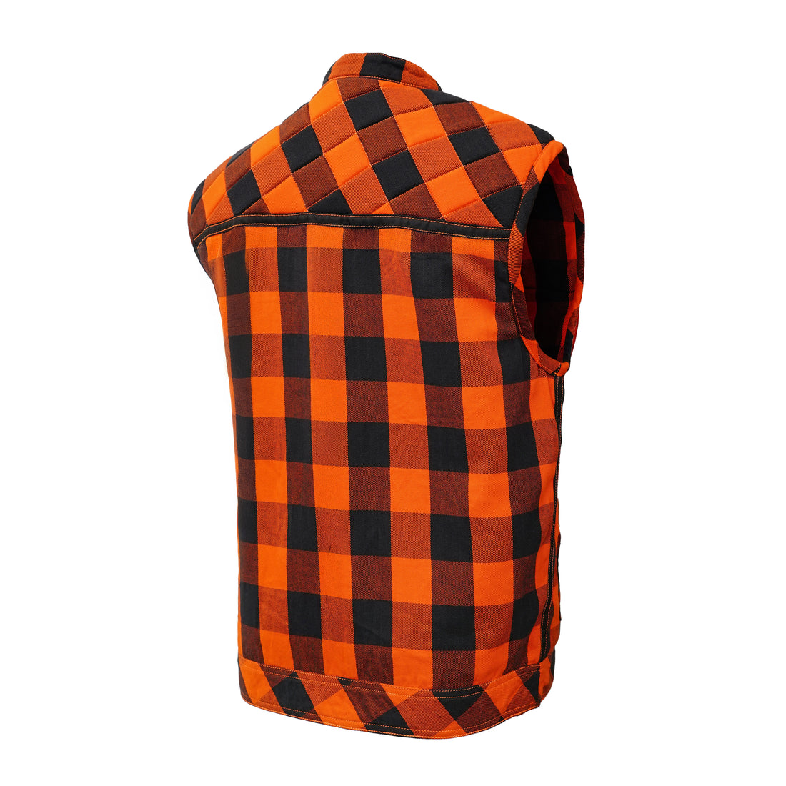 Rogue Inferno Black and Orange Flannel Textile Vest
