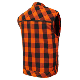 Rogue Inferno Black and Orange Flannel Textile Vest