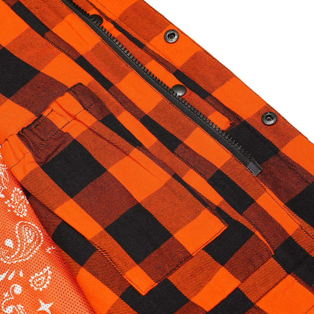 Rogue Inferno Black and Orange Flannel Textile Vest