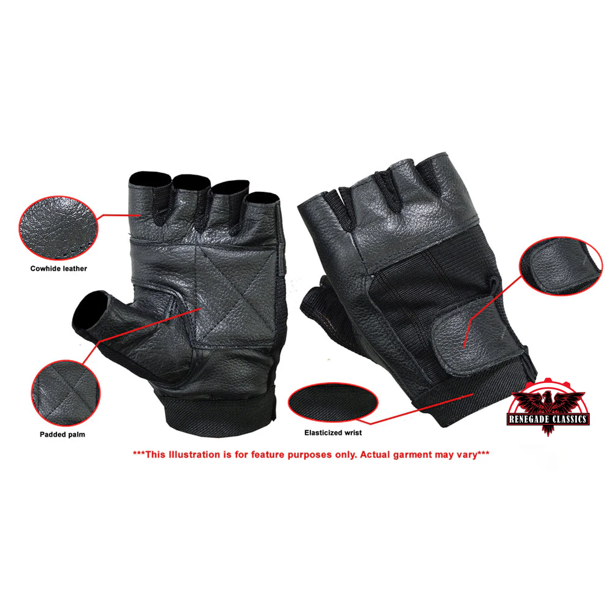 FreeFlow Men's  Fingerless Gloves
