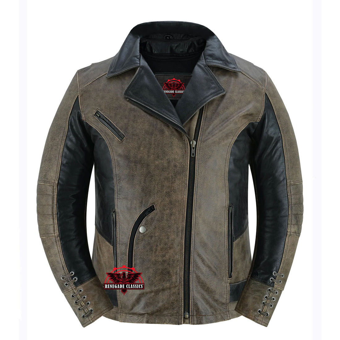Fusion Flow Women's  Leather Motorcycle Jacket