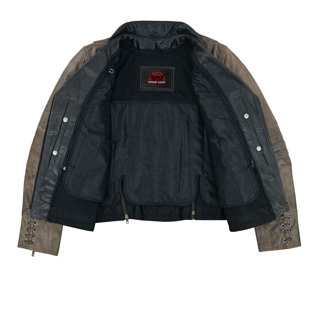 Fusion Flow Women's  Leather Motorcycle Jacket