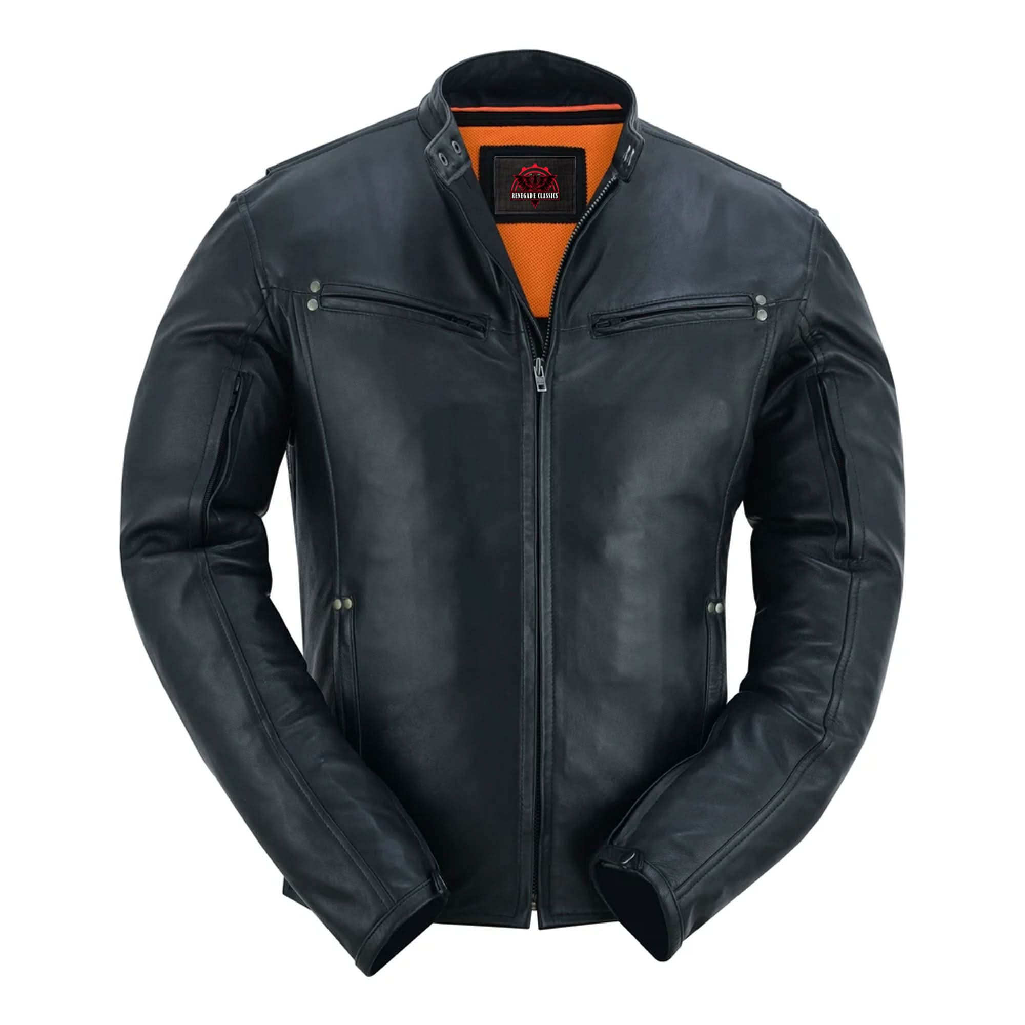 GlideStar Men's Leather Motorcycle Jacket