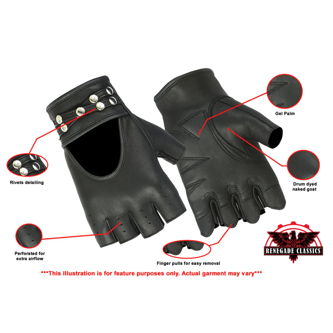 Glovella womens leather fingerless gloves