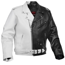 Mono Racer Mens Faux Leather Motorcycle Jacket