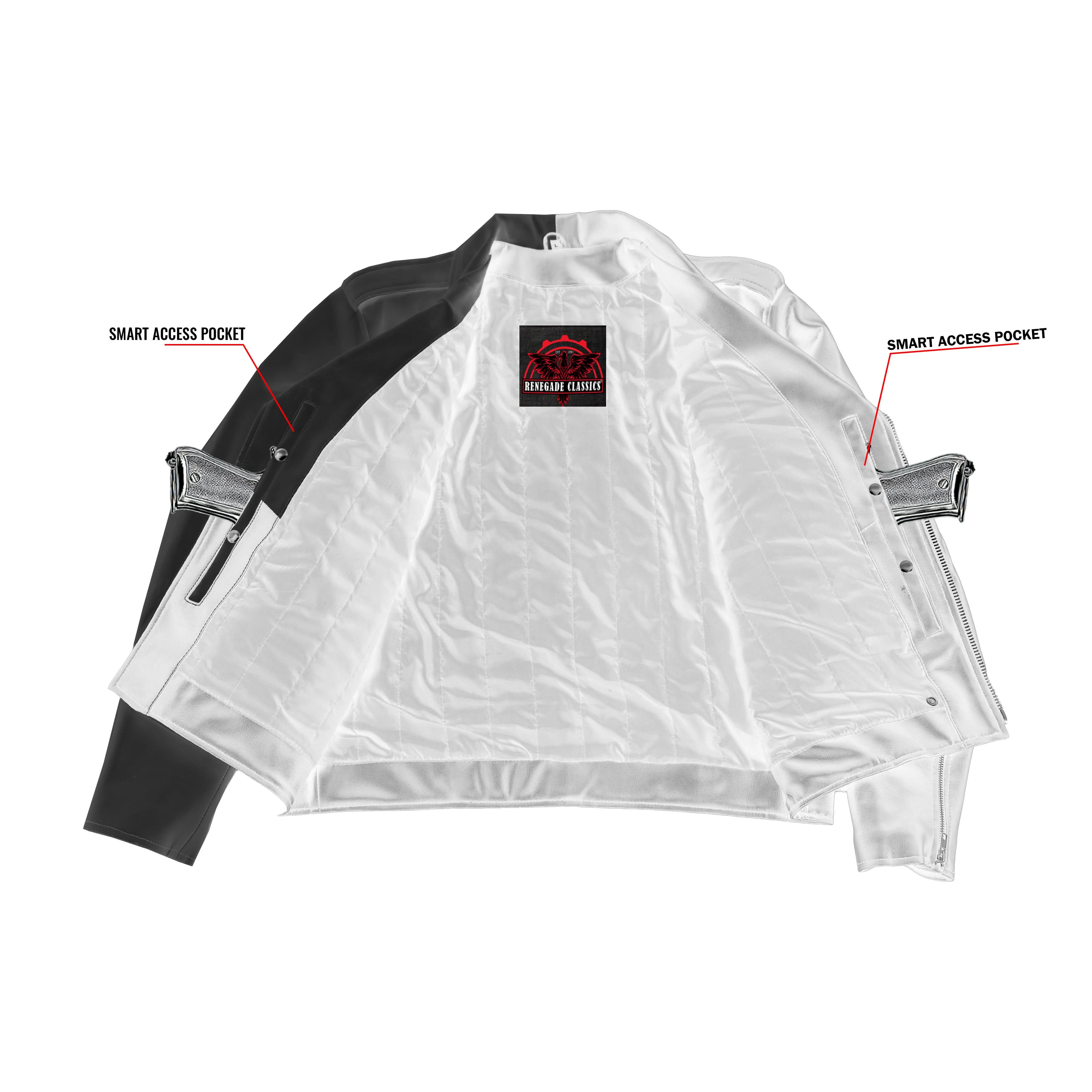 Mono Racer Mens Faux Leather Motorcycle Jacket