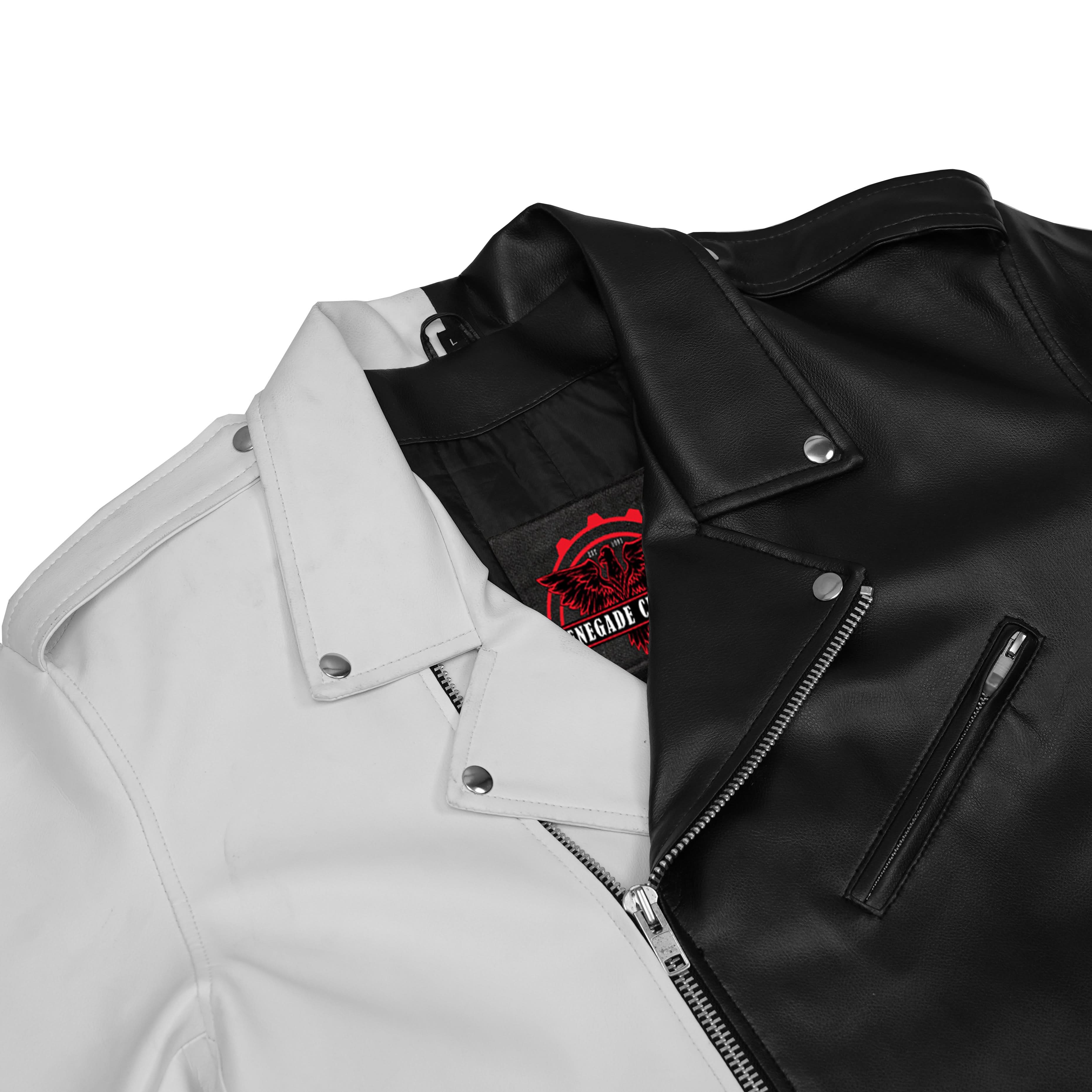 Mono Racer Mens Faux Leather Motorcycle Jacket