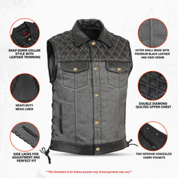Dark Venture Men’s Leather Vest