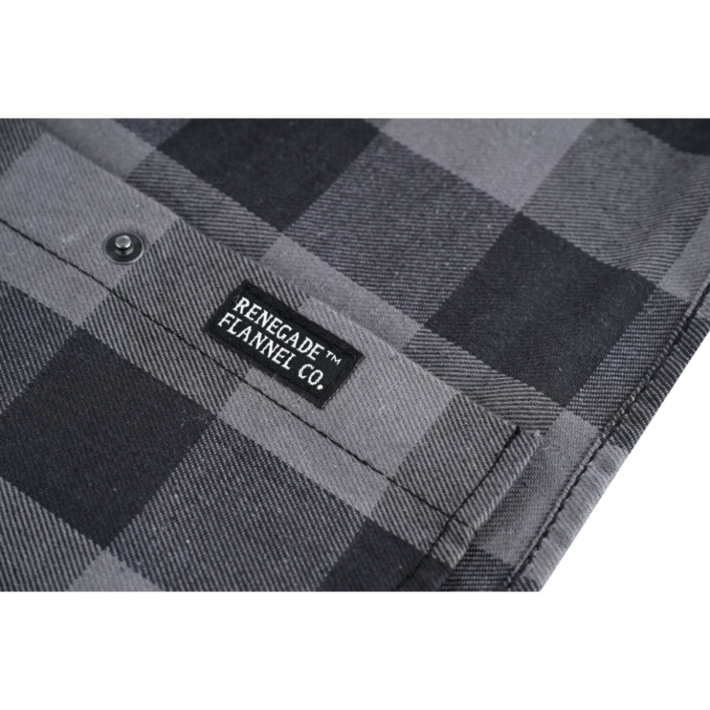 Gray Ride Men's Gray and Black Sleeveless Flannel Shirt Flannels Renegade Classics