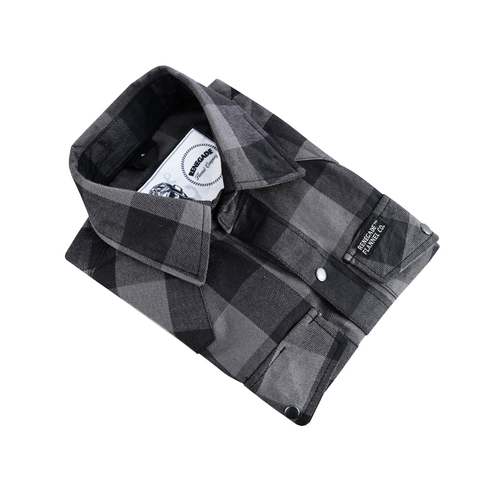 Gray Ride Men's Gray and Black Sleeveless Flannel Shirt