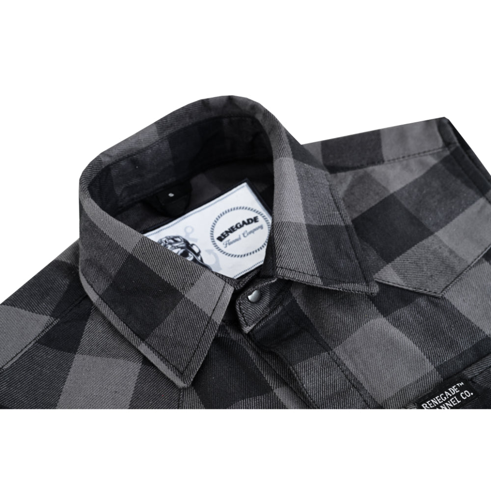 Gray Ride Men's Gray and Black Sleeveless Flannel Shirt Flannels Renegade Classics