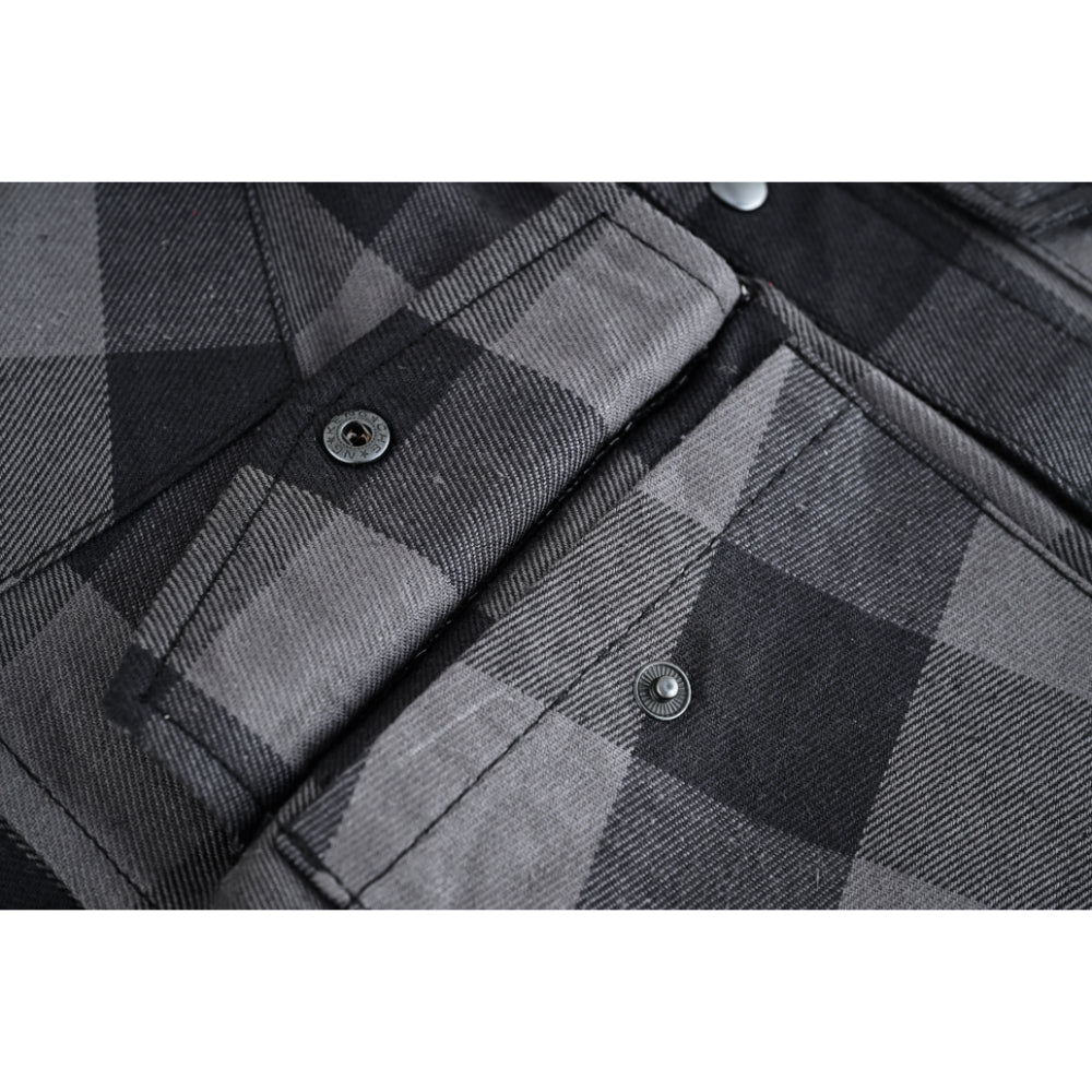 Gray Ride Men's Gray and Black Sleeveless Flannel Shirt Flannels Renegade Classics