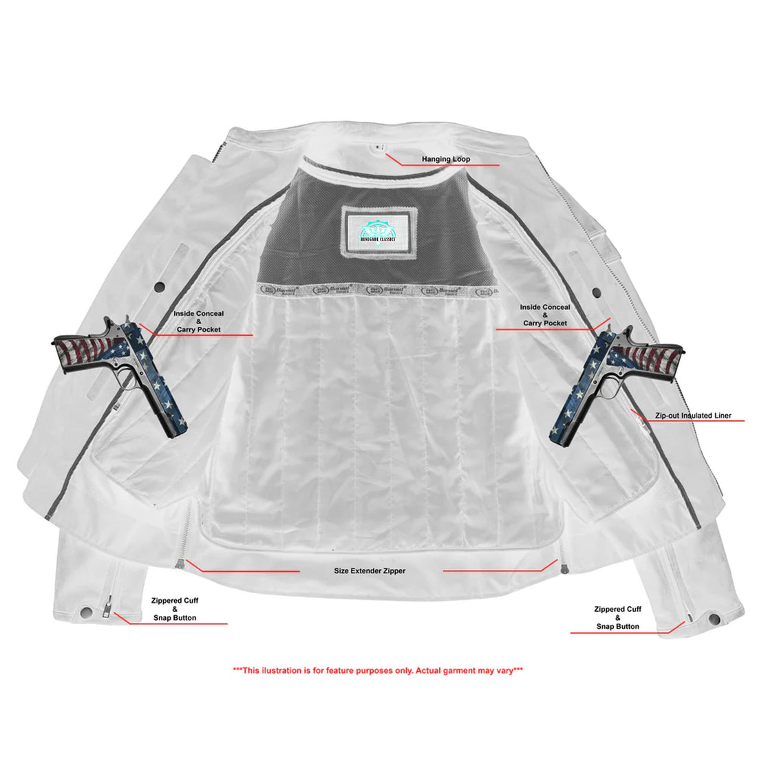 Havoc Men's Tall Sporty Leather Scooter Jacket