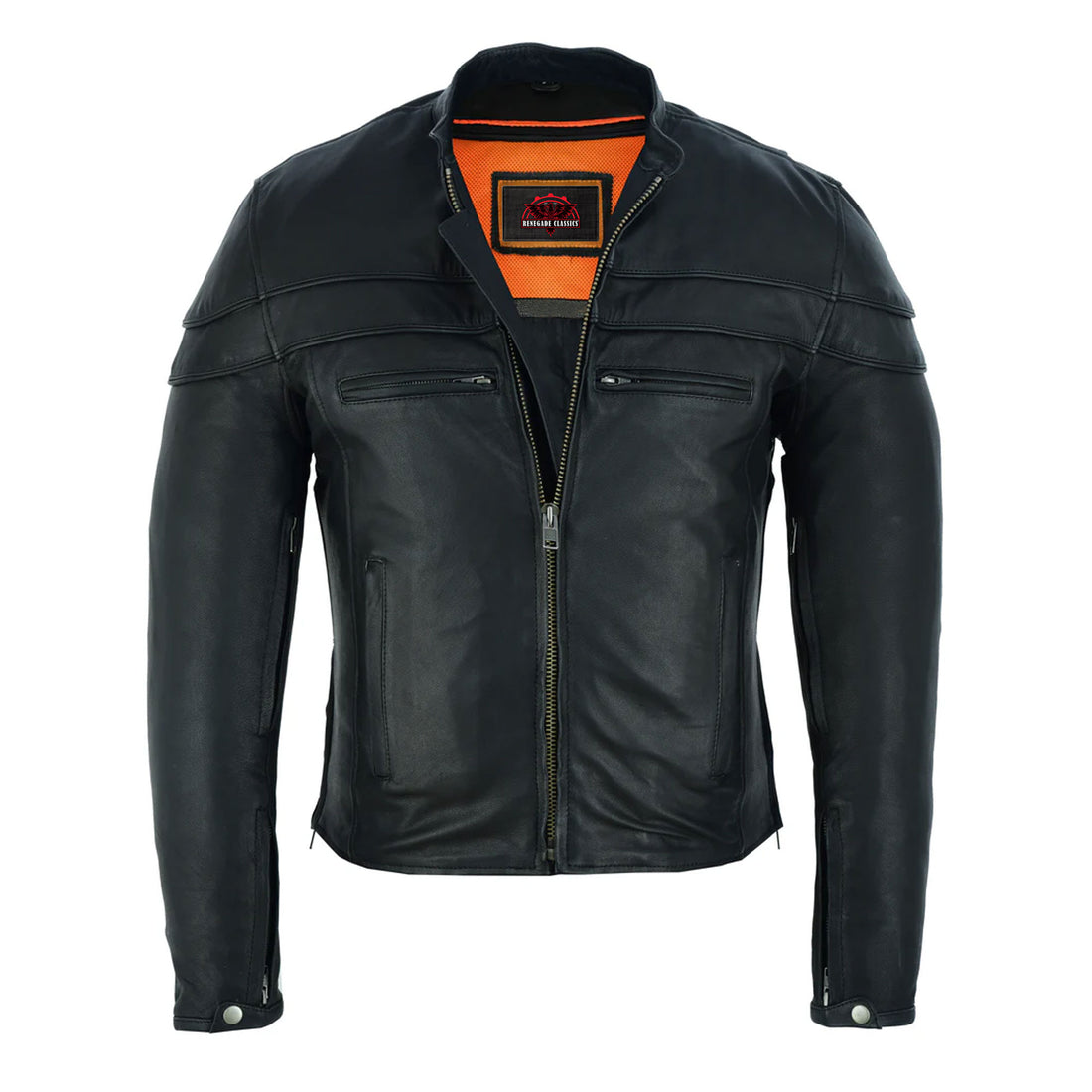 Havoc Men's Tall Sporty Leather Scooter Jacket