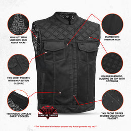 Vapor Shield Men’s Textile Motorcycle Vest