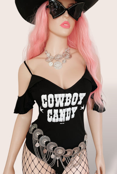 Cowboy Candy Country Cowgirl Festival Bodysuit Outfit