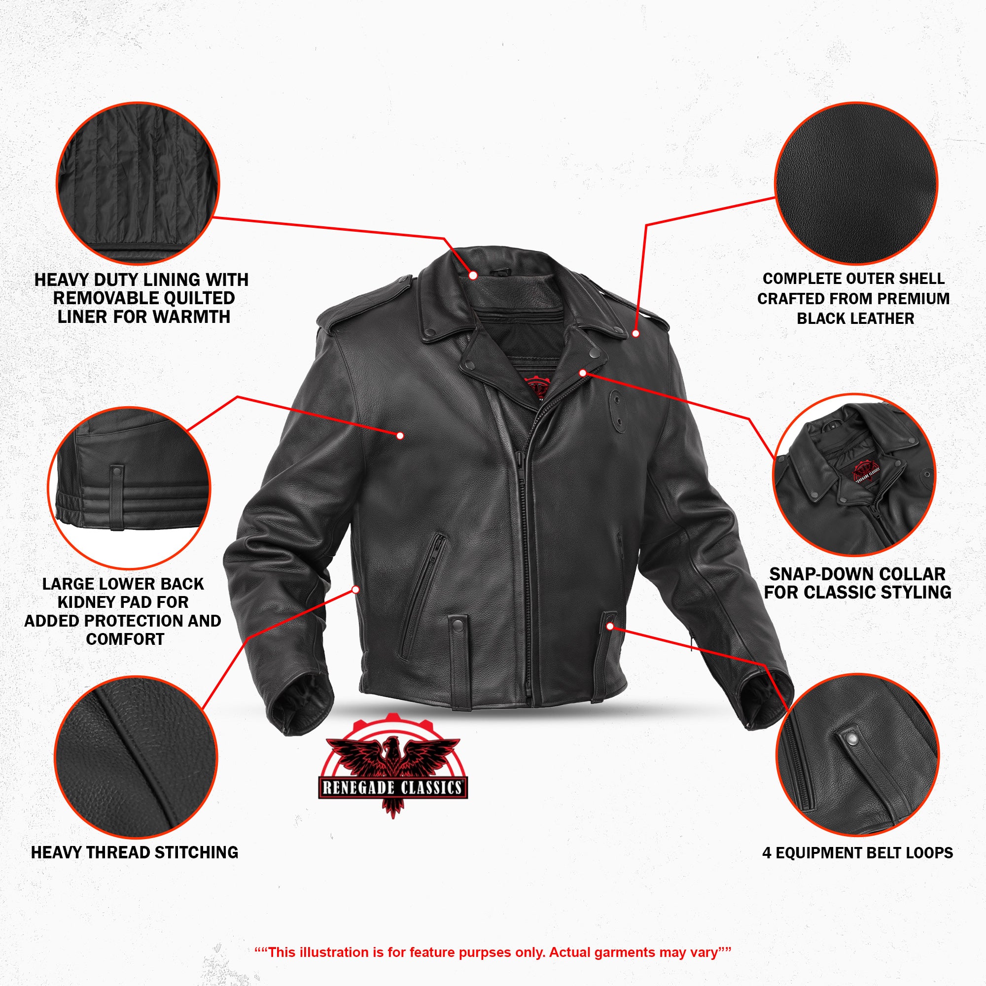Rogue Rider Men’s Leather Motorcycle Jacket