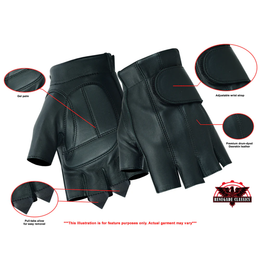 LegacyKnuckles  Men's  leather Fingerless gloves