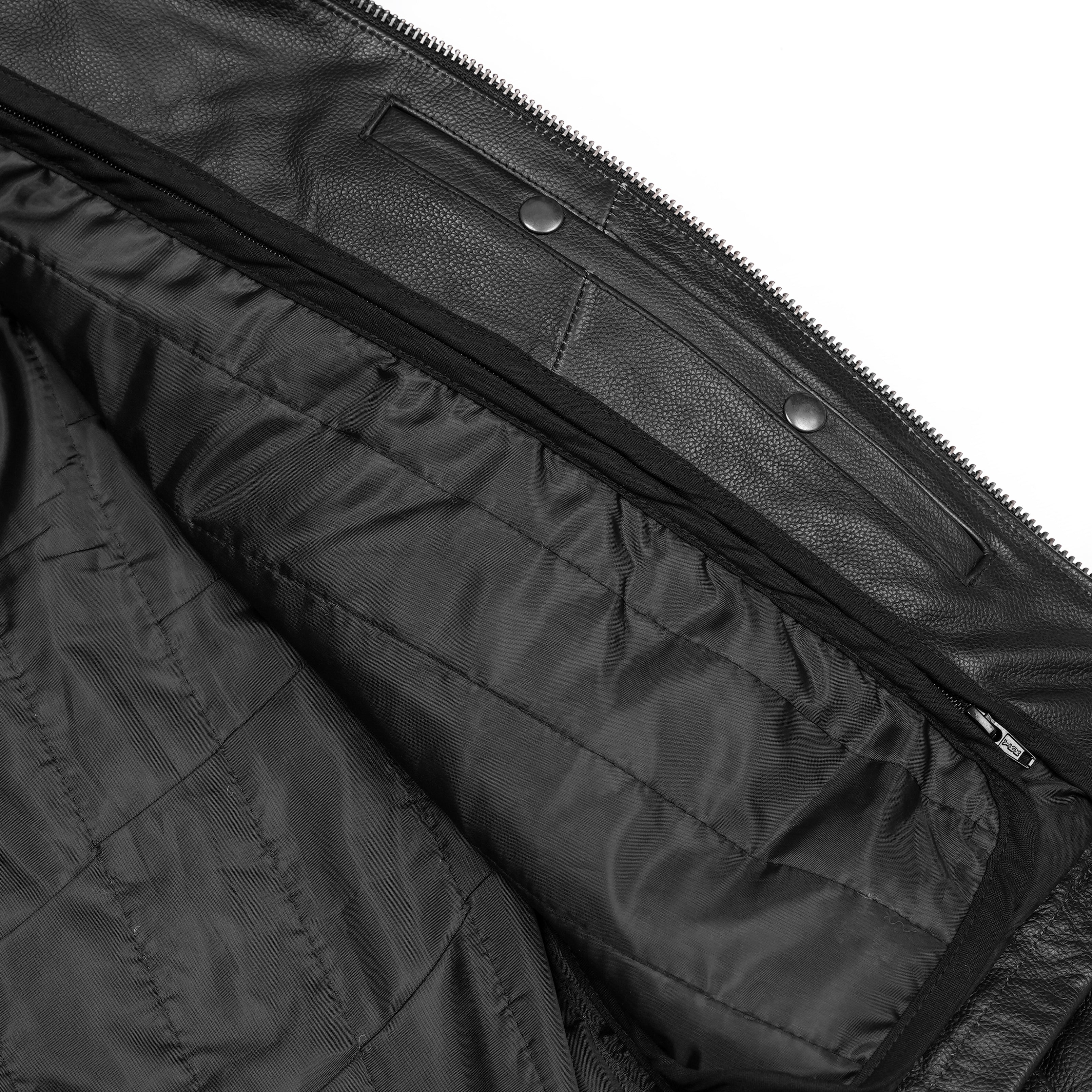 Black Raider Men’s Leather Motorcycle Jacket
