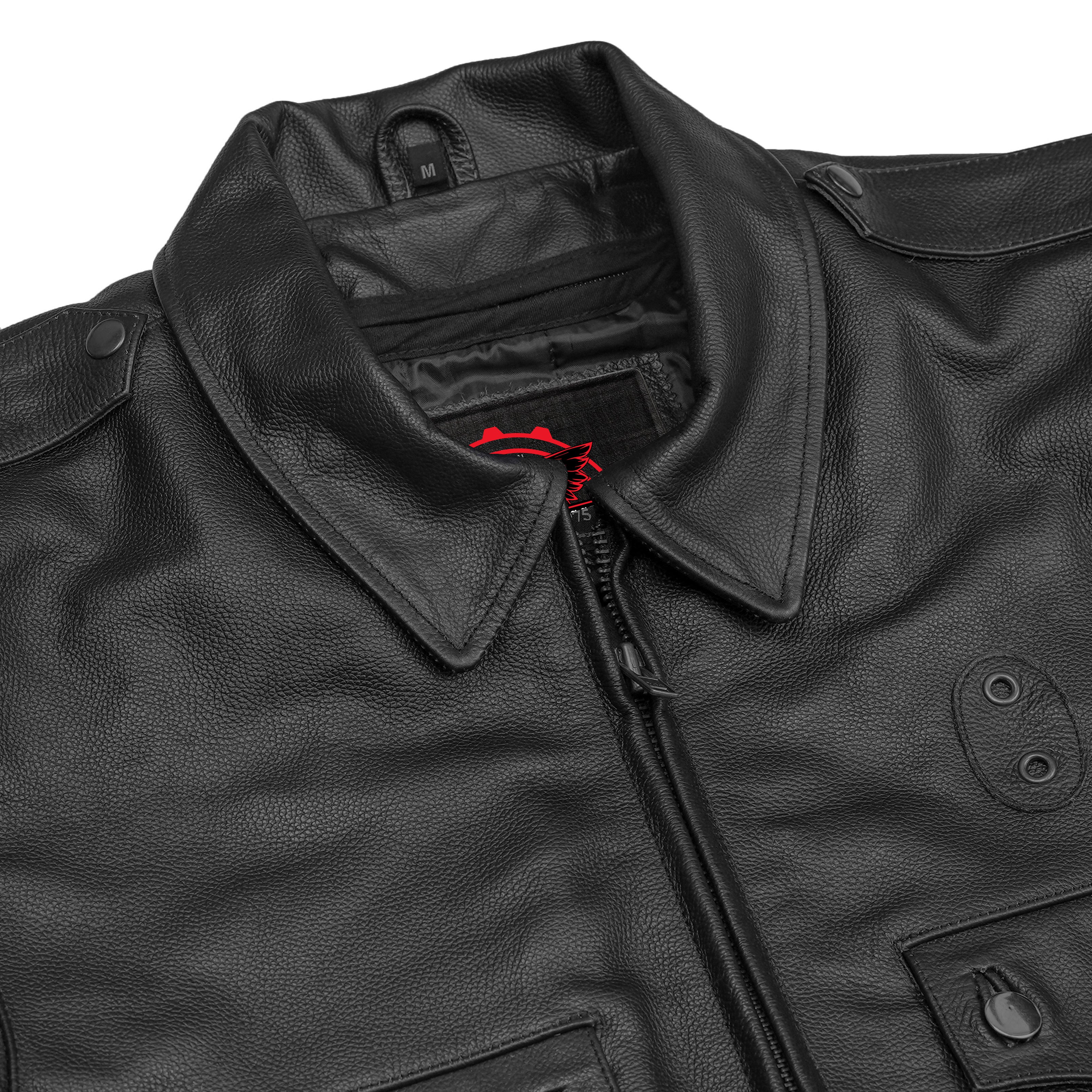 Black Raider Men’s Leather Motorcycle Jacket