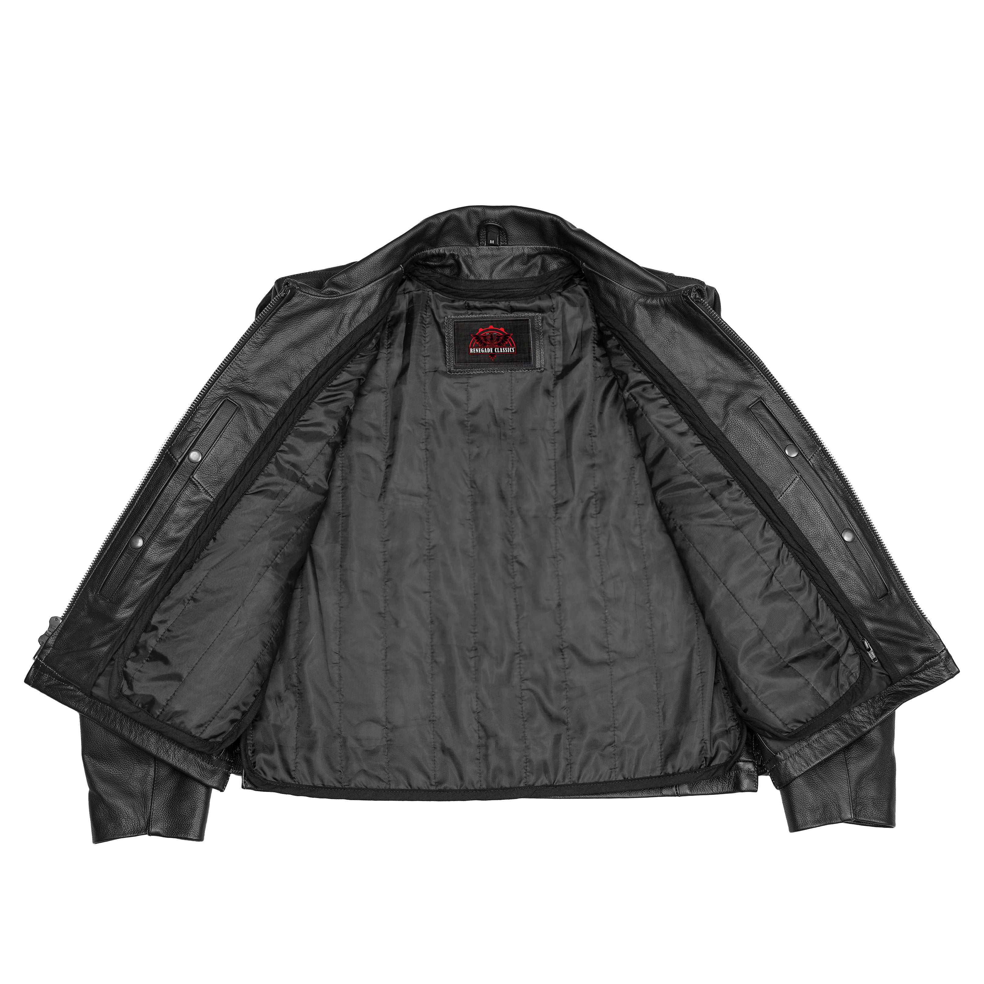 Black Raider Men’s Leather Motorcycle Jacket