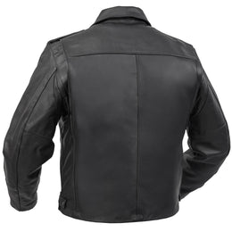 Black Raider Men’s Leather Motorcycle Jacket